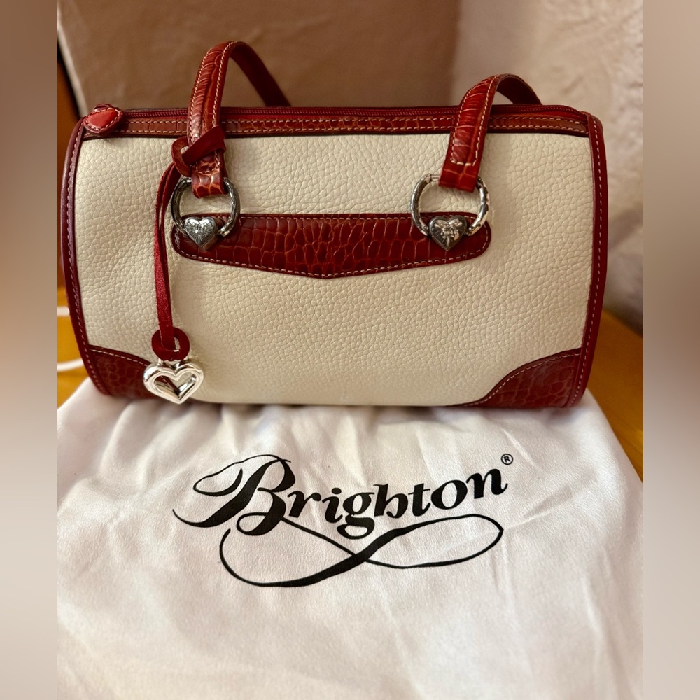 Brighton Red and Cream Satchel